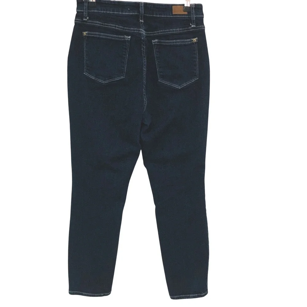 Judy‎ Blue Dark Wash High Rise Straight Jeans Womens 7/28 Blue Denim Stretch